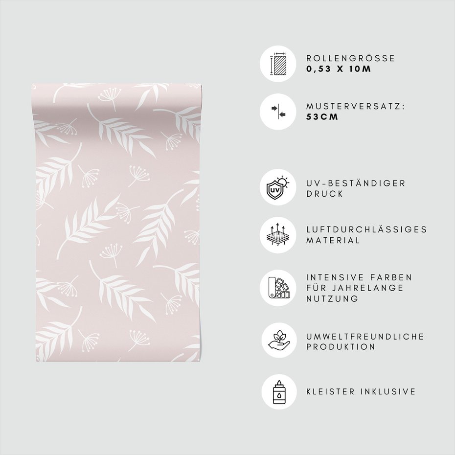 Tapeta - liście, kwiaty, tło