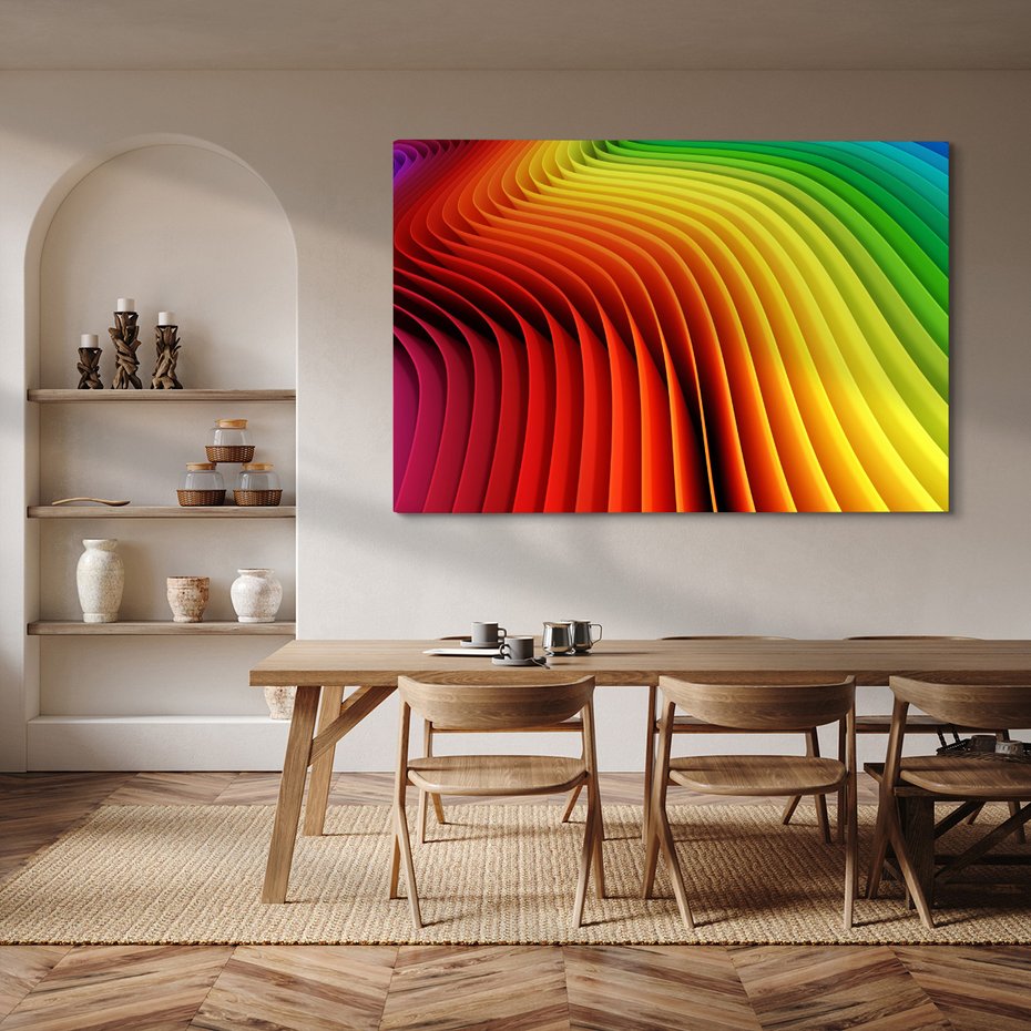 Obraz na płótnie - kolorowe, abstrakcja, tęcza
