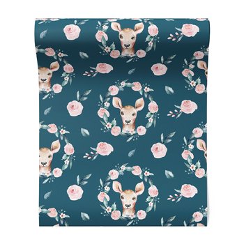 Tapeta - sarna, róża, liście