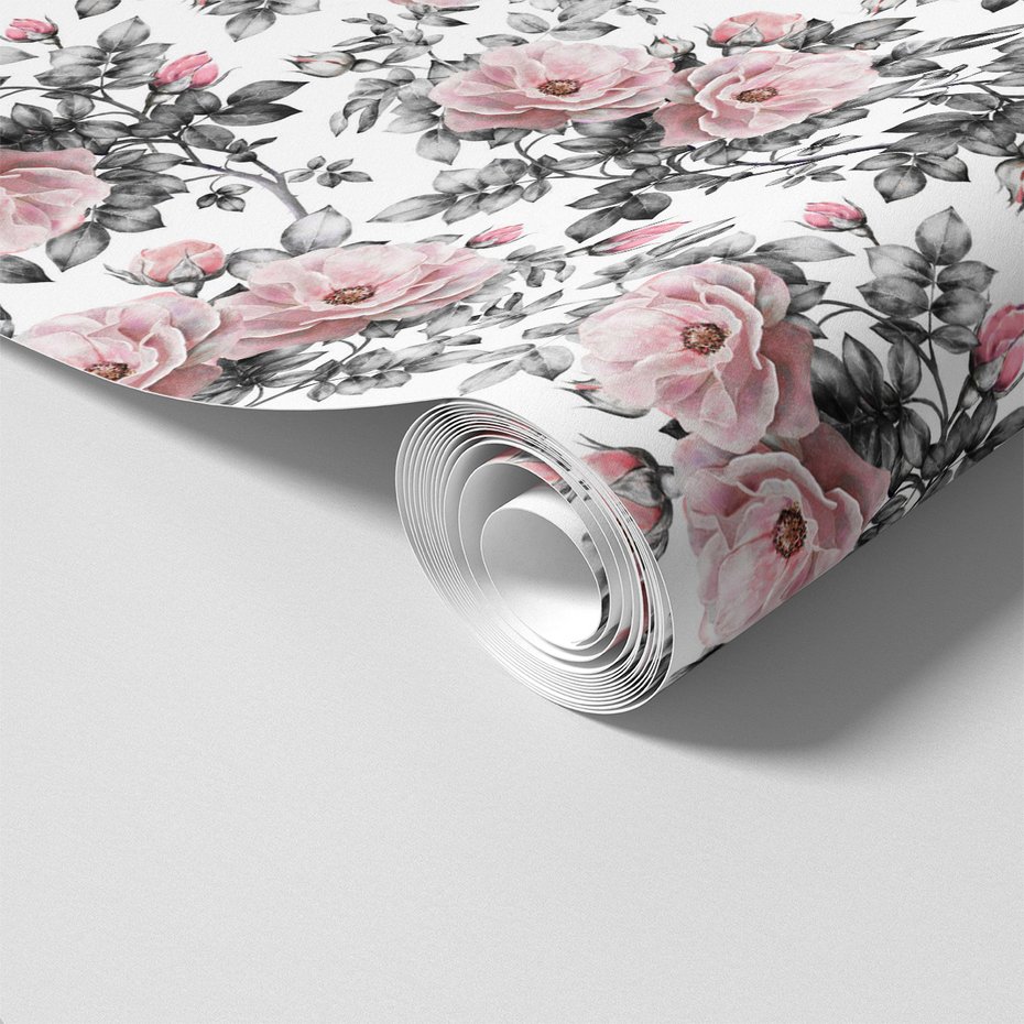 Tapeta - kwiaty, liście, róże