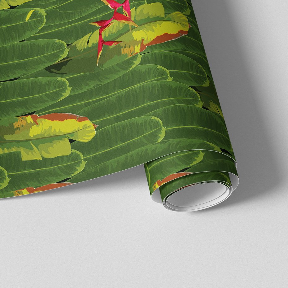 Tapeta - liście, kwiaty, tropiki