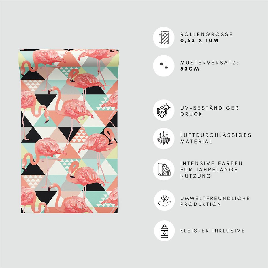 Tapeta - flaming, trójkąt, tło