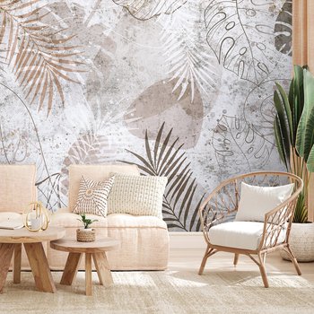 Fototapeta - loft, abstrakcja, liście