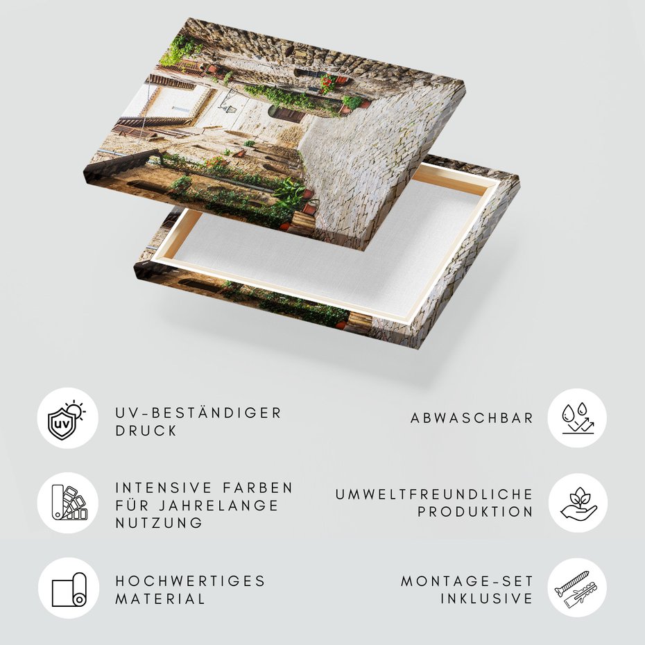 Obraz na płótnie - uliczka, miasto, kamień,