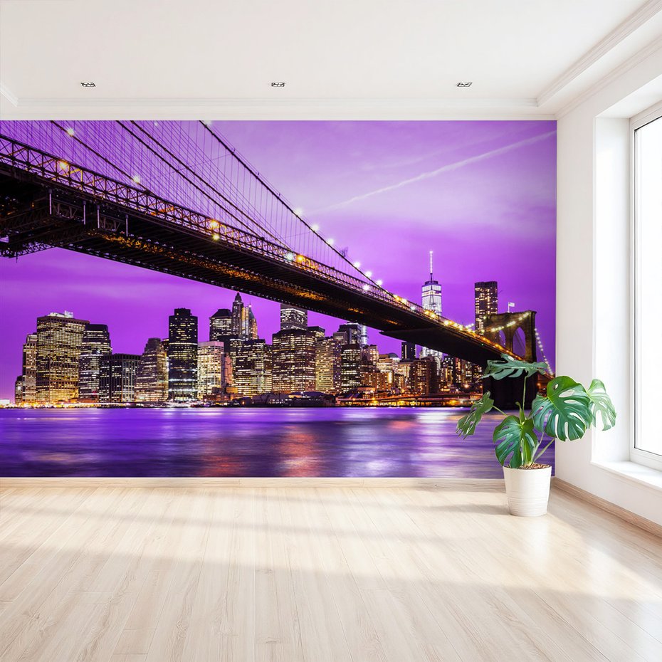 Fototapeta - most, miasto, noc