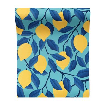 Tapeta - owoce, liście, cytryny