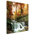 Obraz na płótnie - wodospad, jesień, las