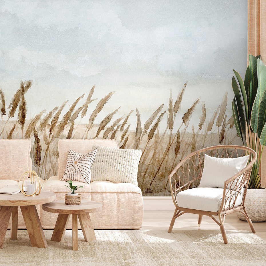 Fototapeta - loft, łąka, trawy