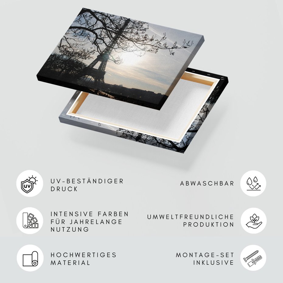 Obraz na płótnie - Paryż, wieża Eiffla, miasto