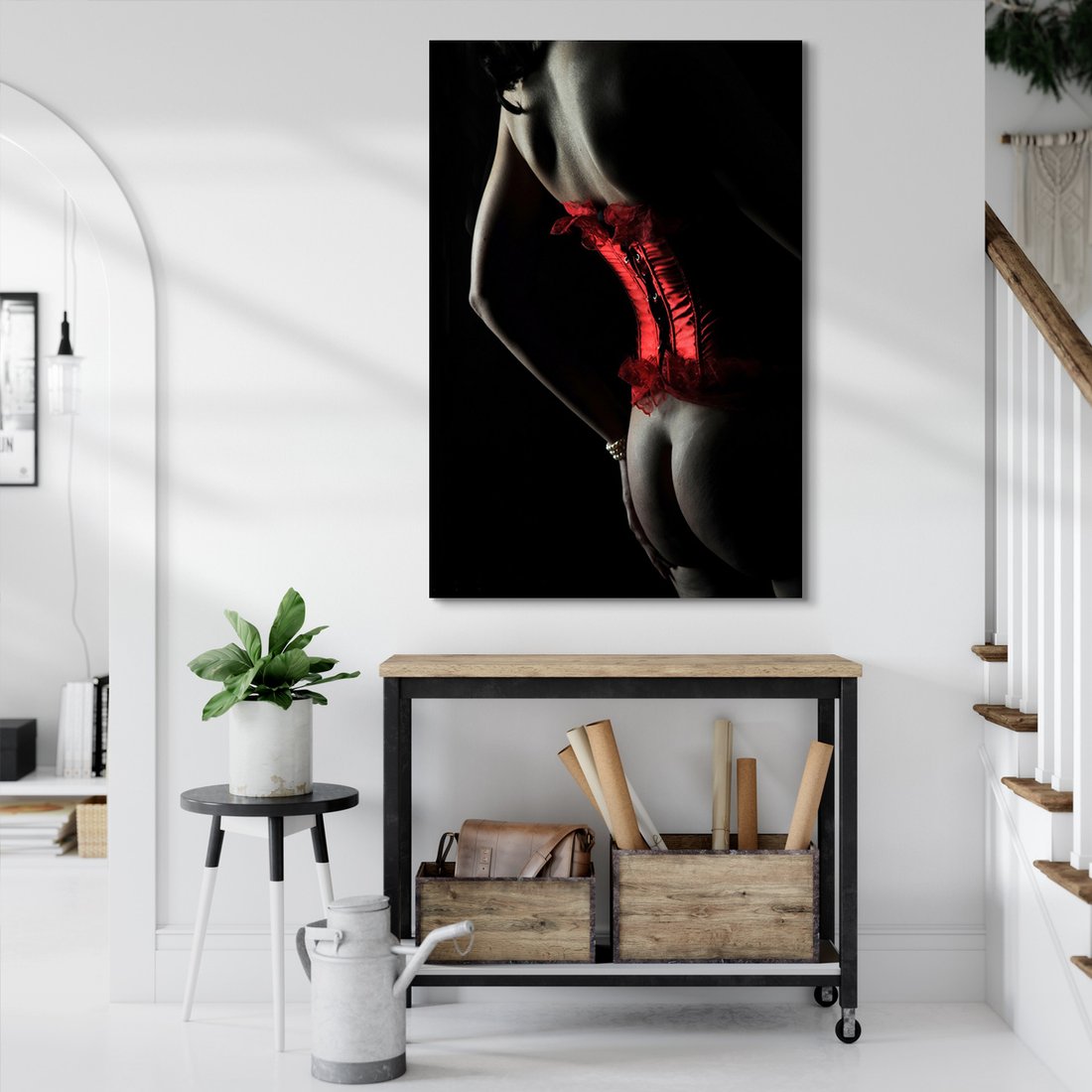 Obraz na płótnie - kobieta, ciało, bielizna