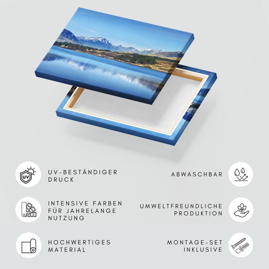 Obraz na płótnie - góry, jezioro, krajobraz