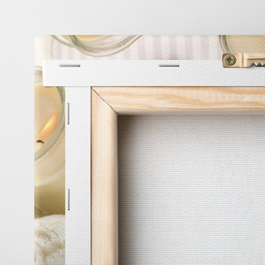 Obraz na płótnie - świece, kwiat, relaks