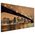 Obraz na płótnie - most, miasto, noc