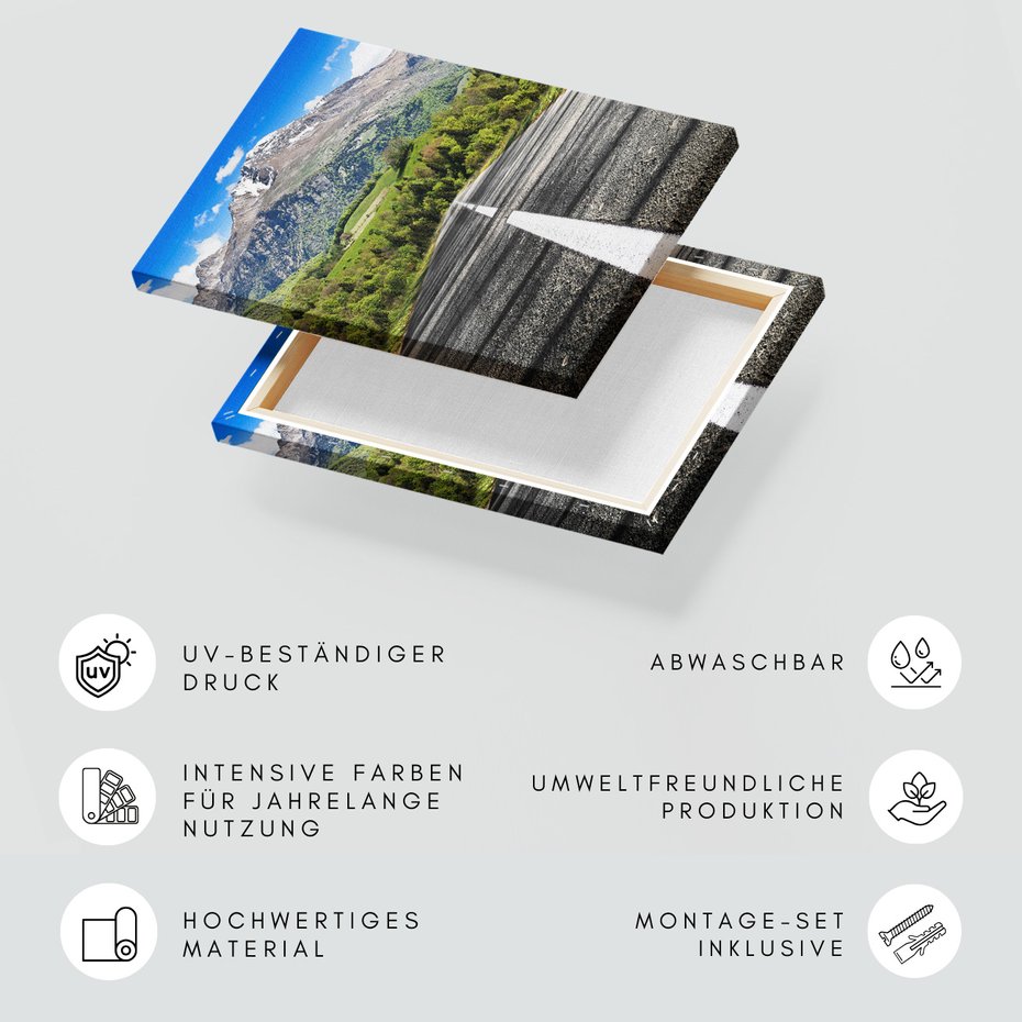 Obraz na płótnie - góry, droga, krajobraz