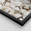 Zestaw obrazy w ramie, plakaty - muszle, plaża, woda - rama czarna