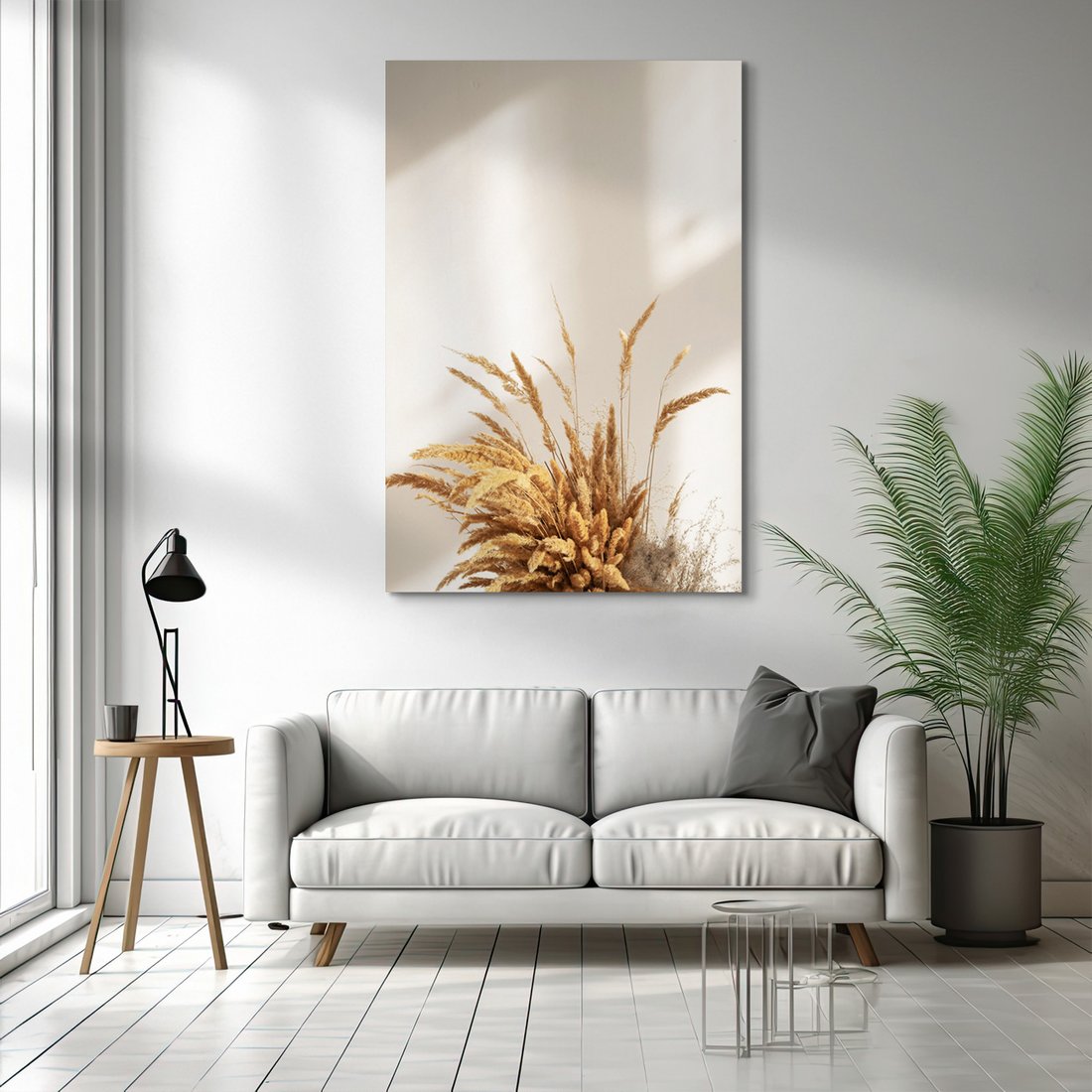 Obraz na płótnie - trawa, suche, beżowe