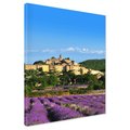 Obraz na płótnie - lawenda, miasto, góry