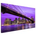 Obraz na płótnie - most, miasto, noc