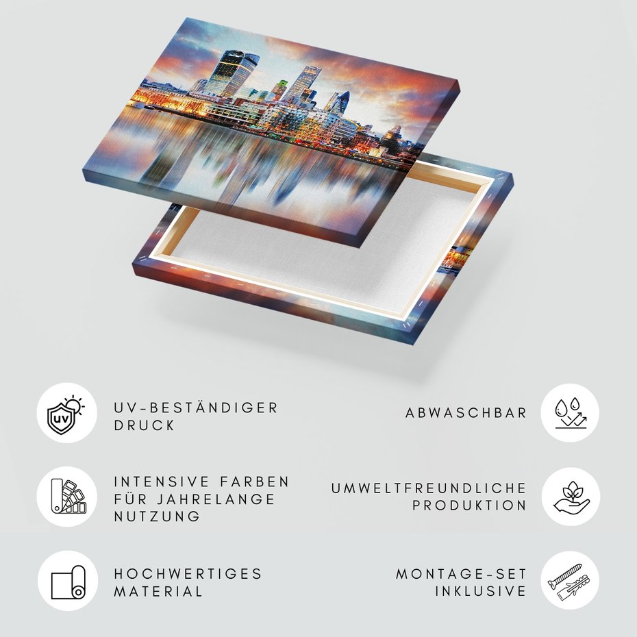 Obraz na płótnie - miasto, panorama, rzeka