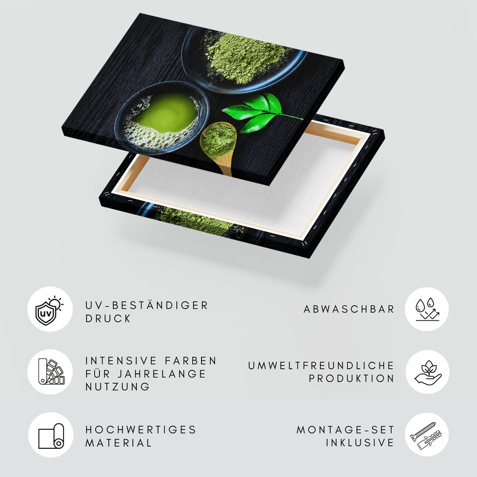 Obraz na płótnie - matcha, herbata, napój