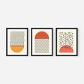 Zestaw obrazy w ramie, plakaty - abstrakcja, minimalizm, wzory - rama czarna
