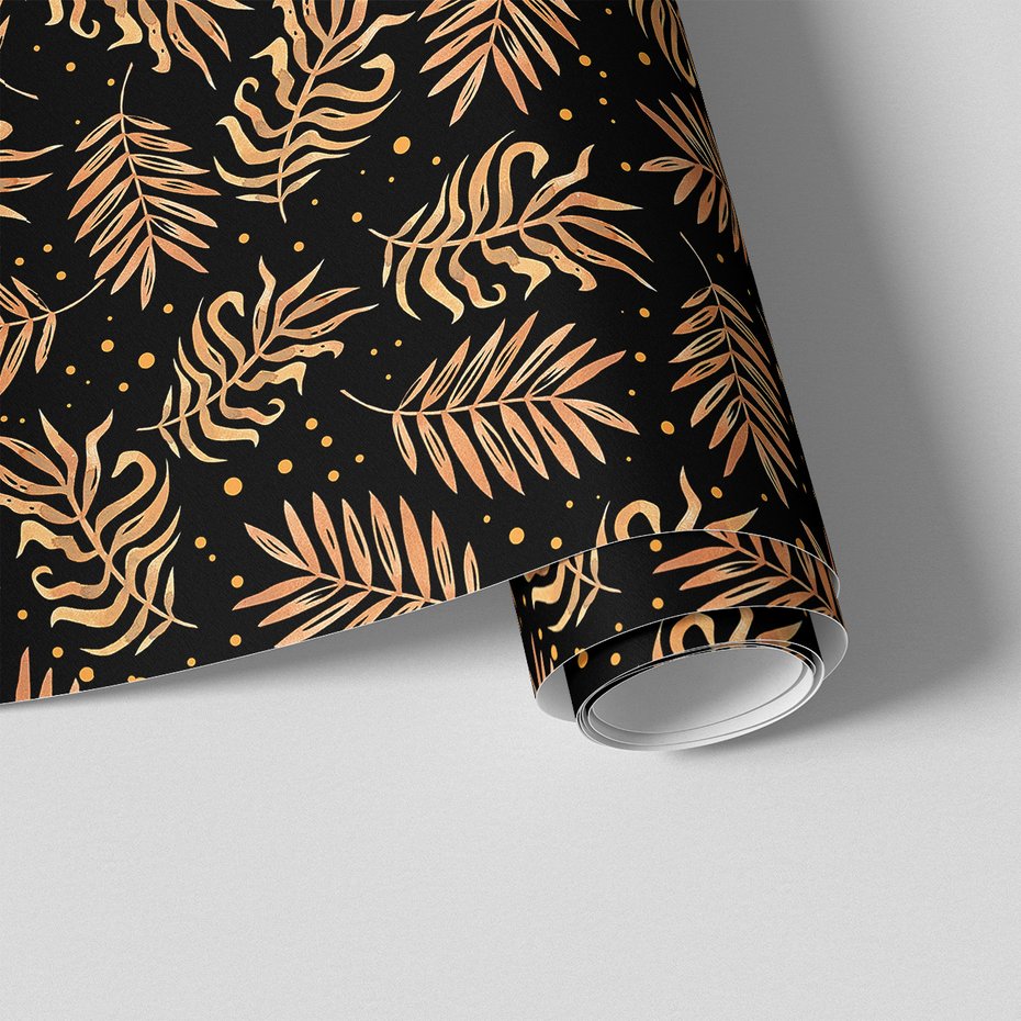 Tapeta - liście, tło, ornamenty