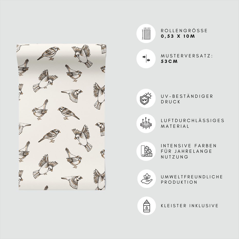 Tapeta - ptaki, ilustracja, natura