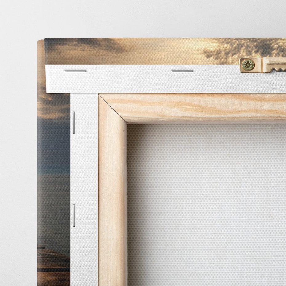 Obraz na płótnie - morze, molo, zachód słońca