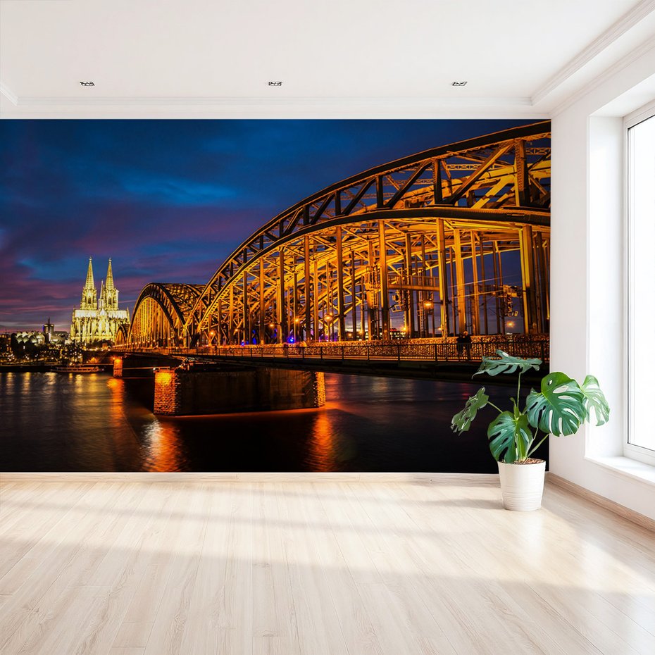 Fototapeta - most, Kolonia, noc