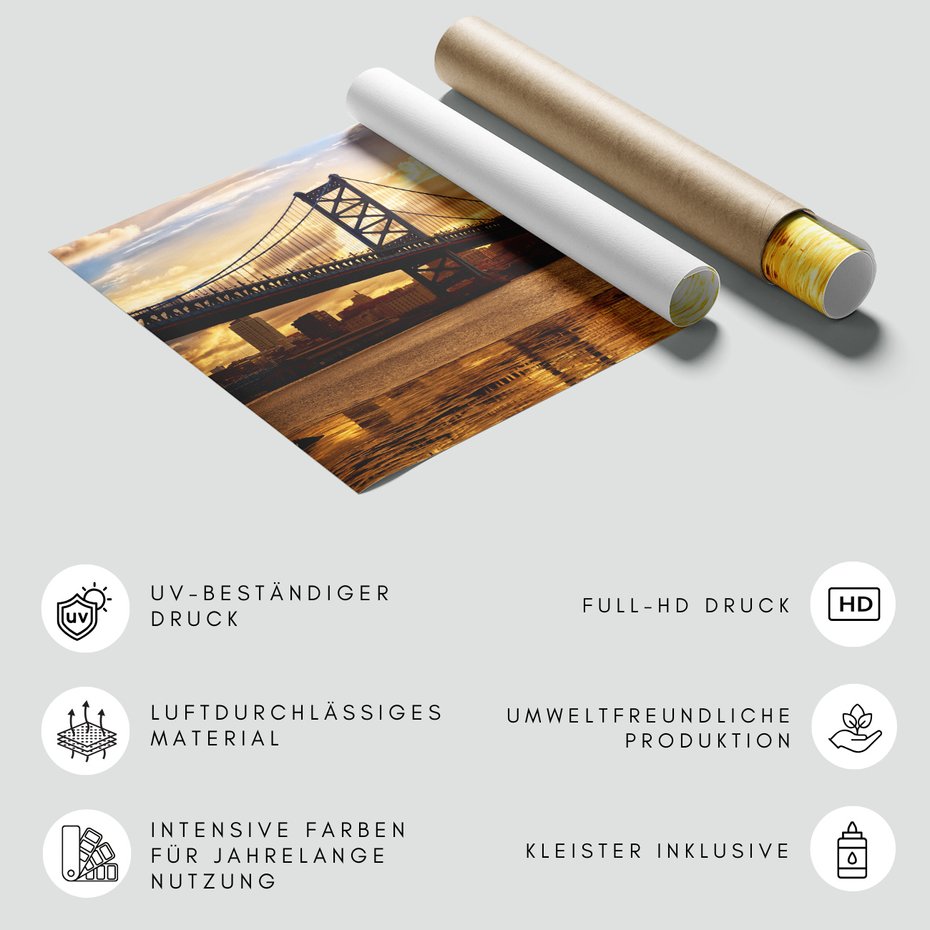 Fototapeta - most, miasto, rzeka