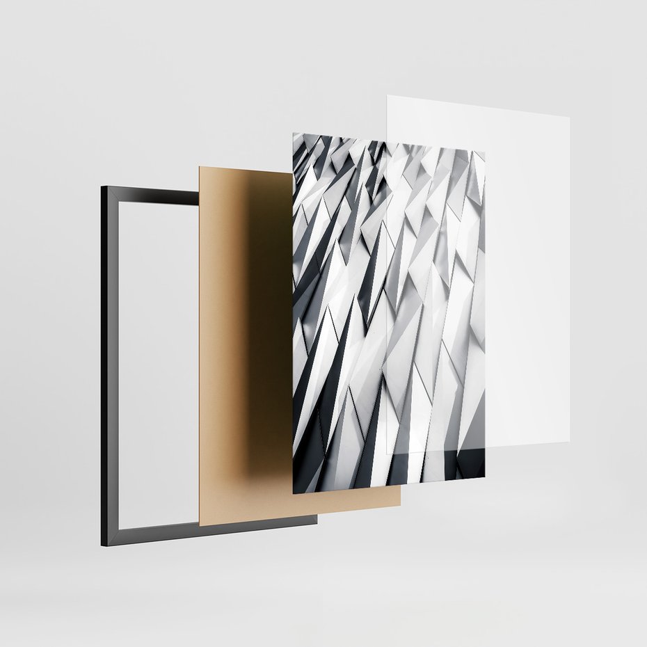 Zestaw obrazy w ramie, plakaty - architektura, budynki, nowoczesność - rama czarna