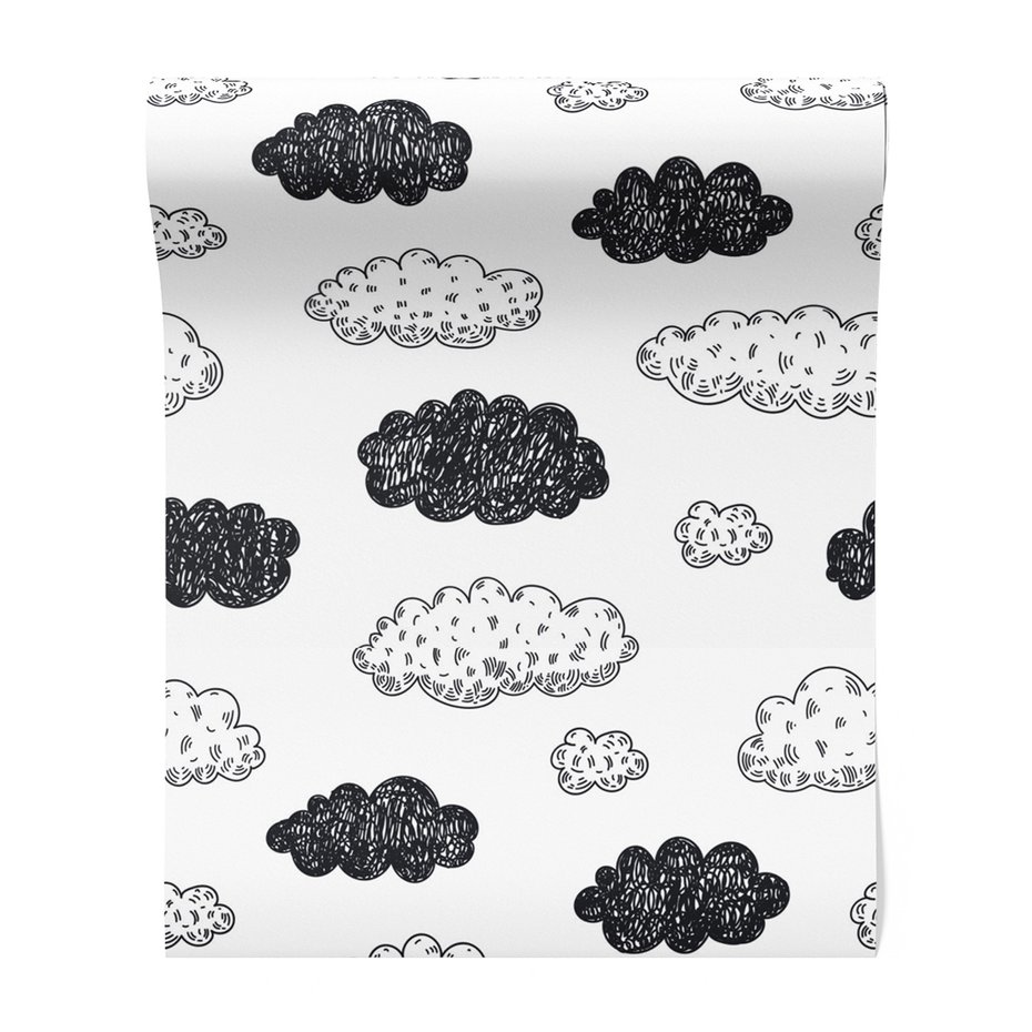 Tapeta - dziecięca, chmury, niebo,