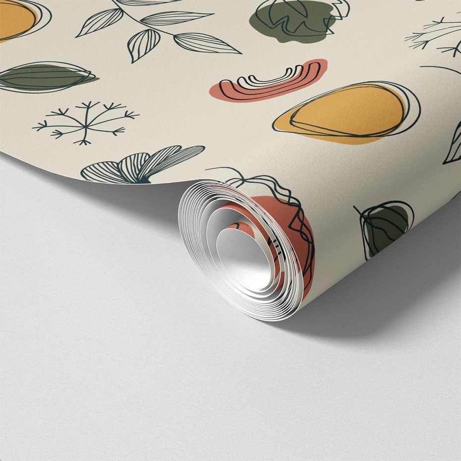 Tapeta - liście, kształty, abstrakcja