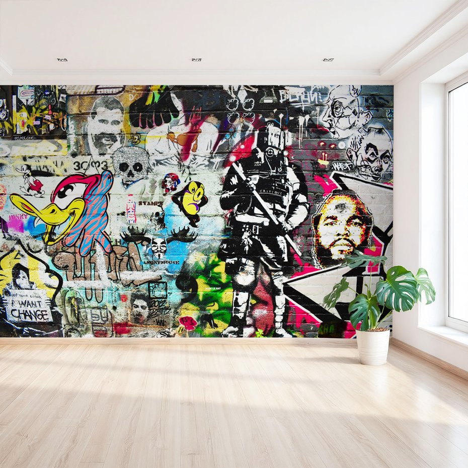 Fototapeta - graffiti, ściana, sztuka