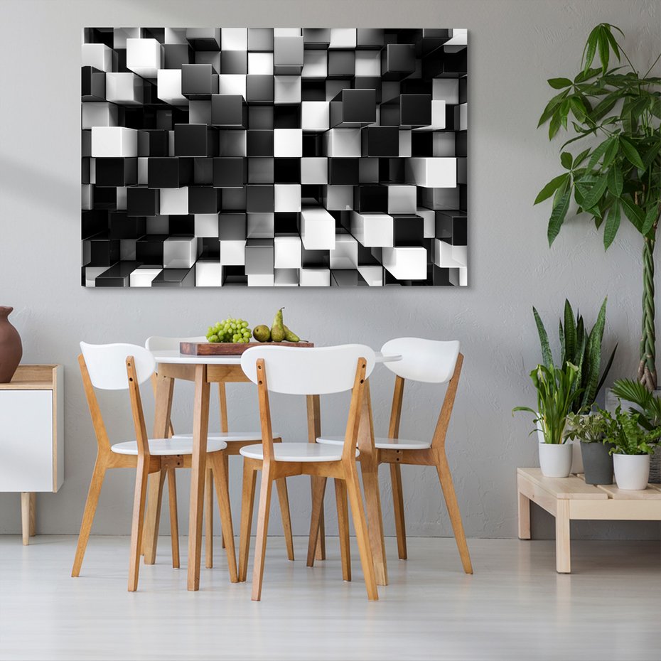 Obraz na płótnie - kostki, sześciany, geometria