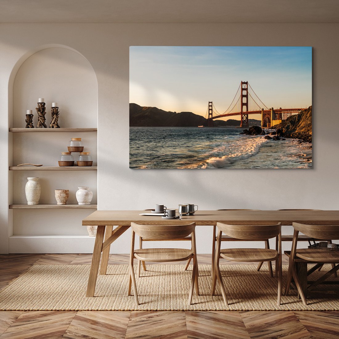 Obraz na płótnie - most, woda, fale