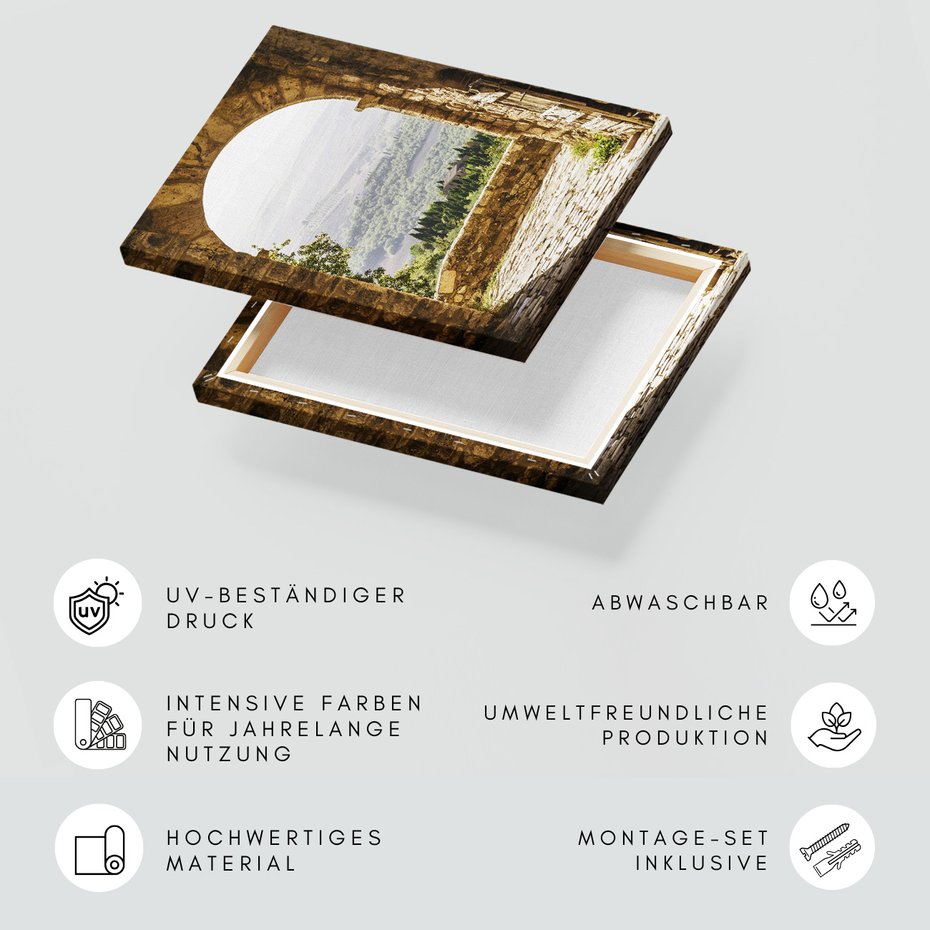 Obraz na płótnie - Toskania, krajobraz, kamień