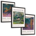 Zestaw obrazy w ramie, plakaty - Paul Gauguin,obrazy,tropyczne - rama czarna