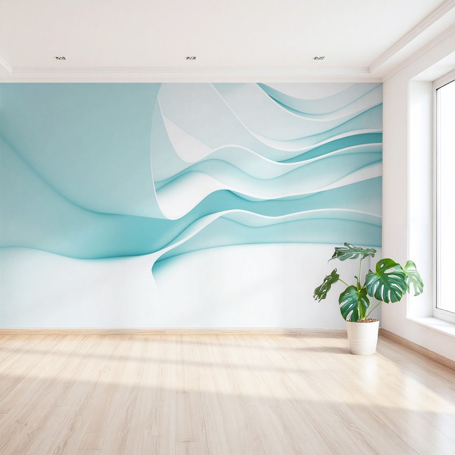 Fototapeta - abstrakcja, fale, jasne