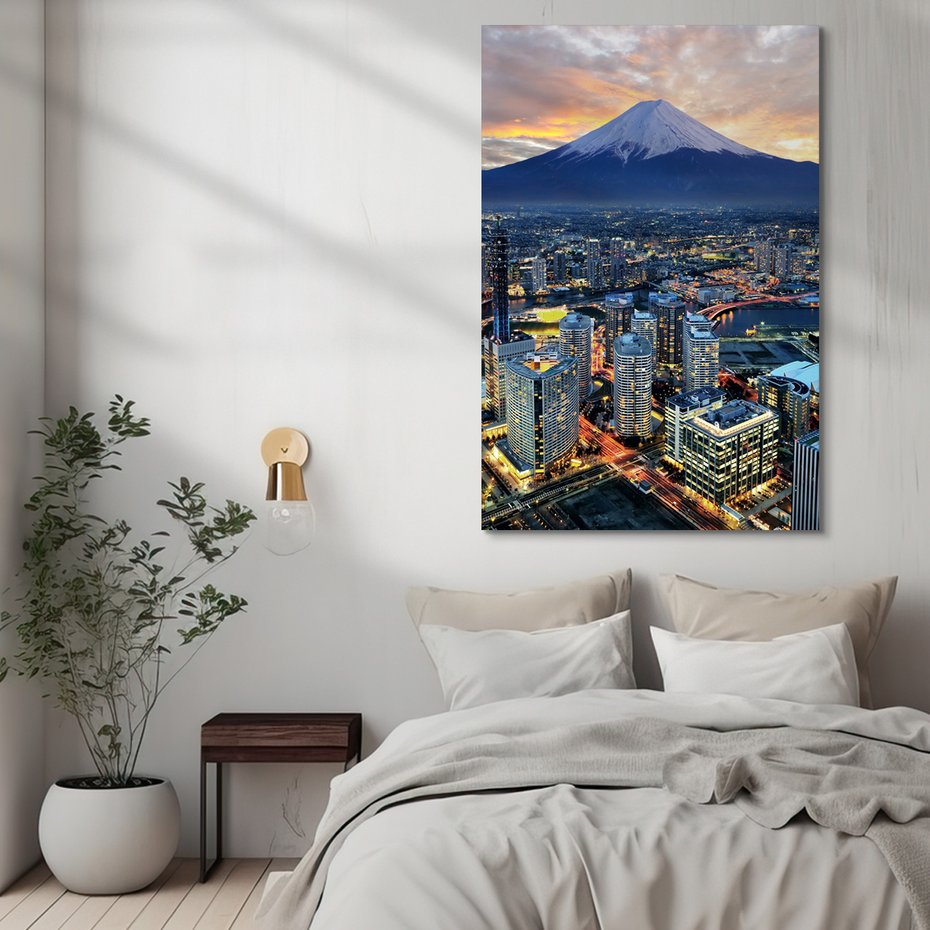 Obraz na płótnie - miasto, góra, budynki