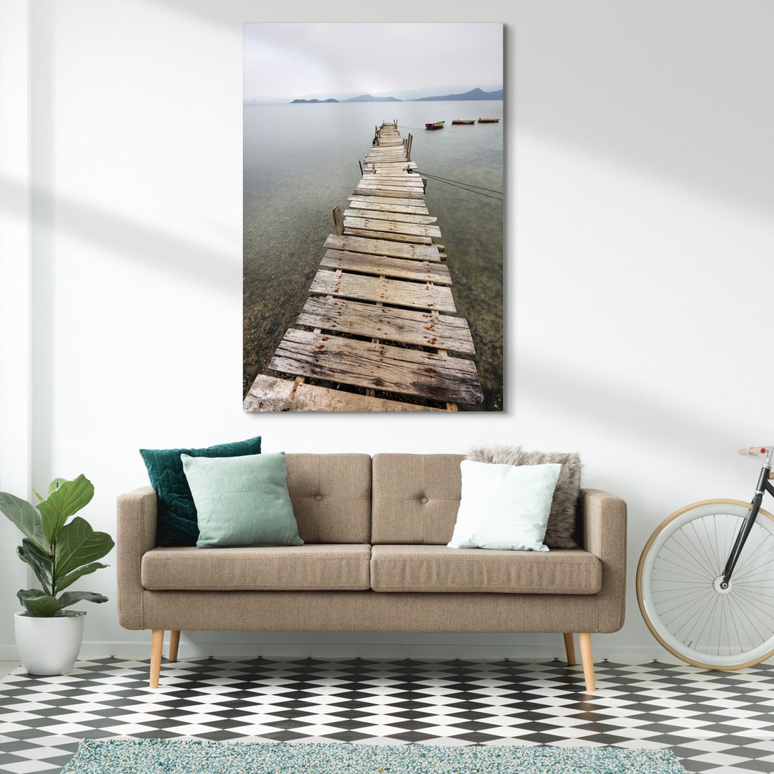 Obraz na płótnie - pomost, woda, jezioro