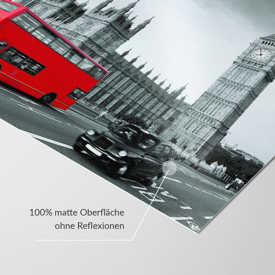 Fototapeta - Londyn, autobus, taksówka