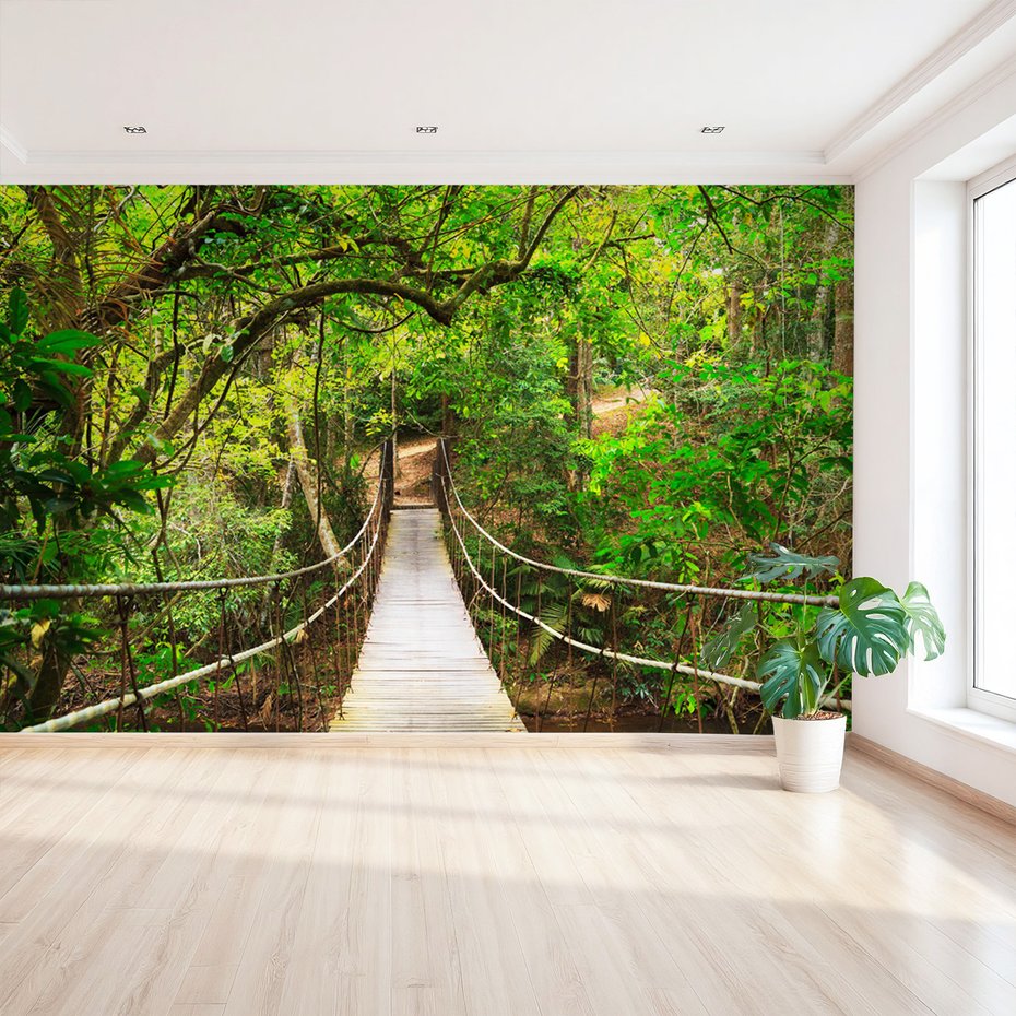 Fototapeta - las, most, natura