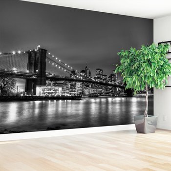 Fototapeta - miasto, most, noc