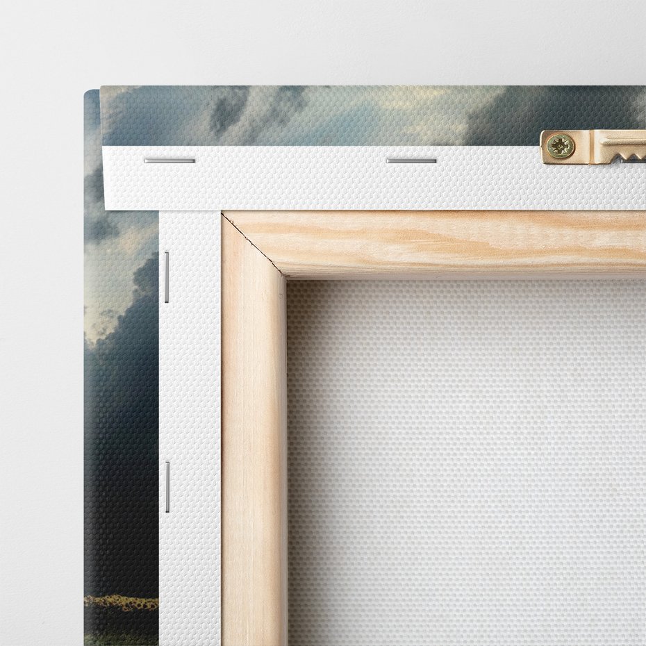 Obraz na płótnie - droga, księżyc, chmury