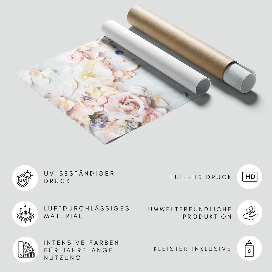 Fototapeta - kwiaty, płatki, róże