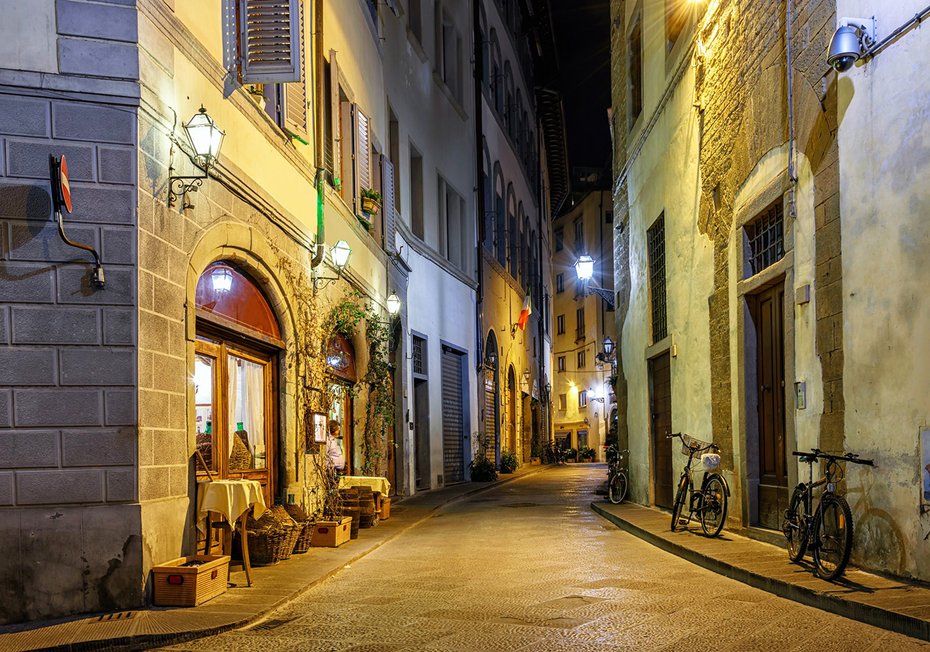 Fototapeta - ulica, noc, miasto