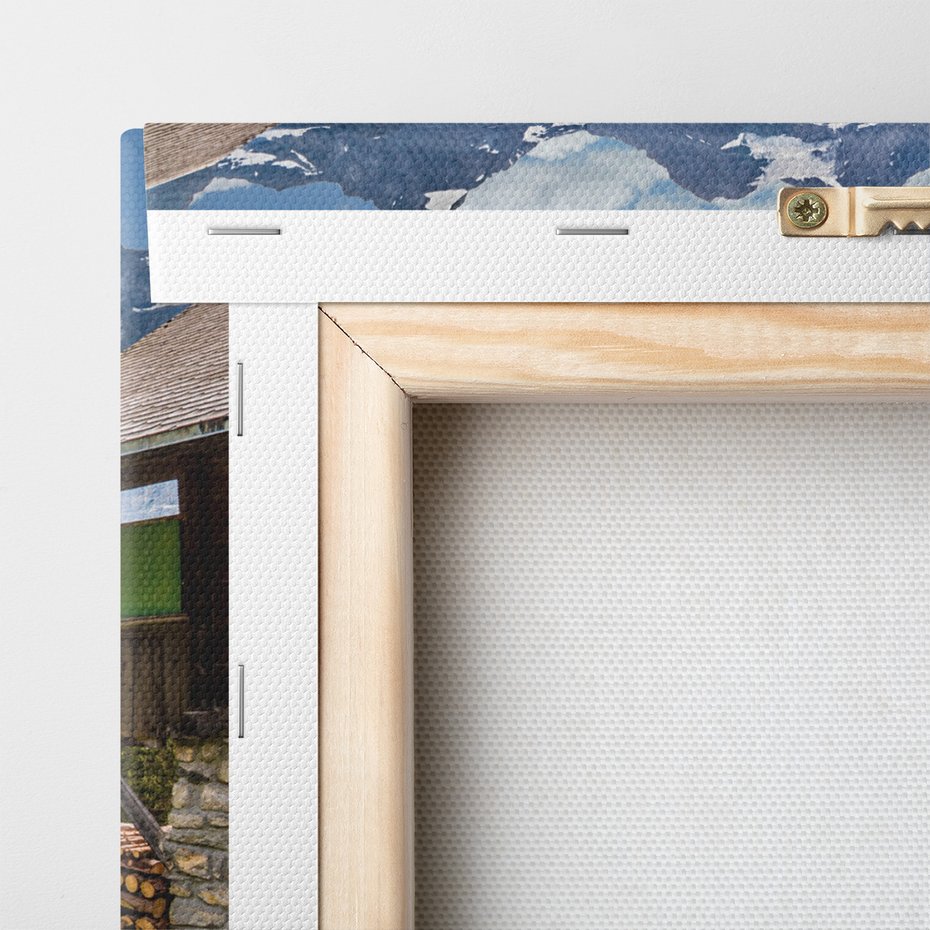 Obraz na płótnie - góry, jezioro, las