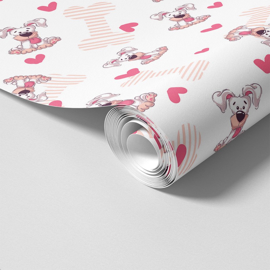 Tapeta - dziecięca, pies, kość, serce