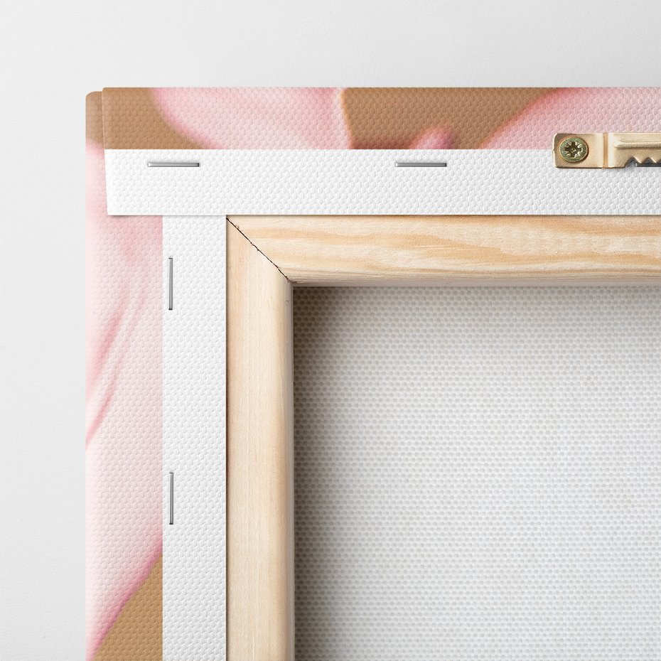 Obraz na płótnie - liść, różowy, monstera